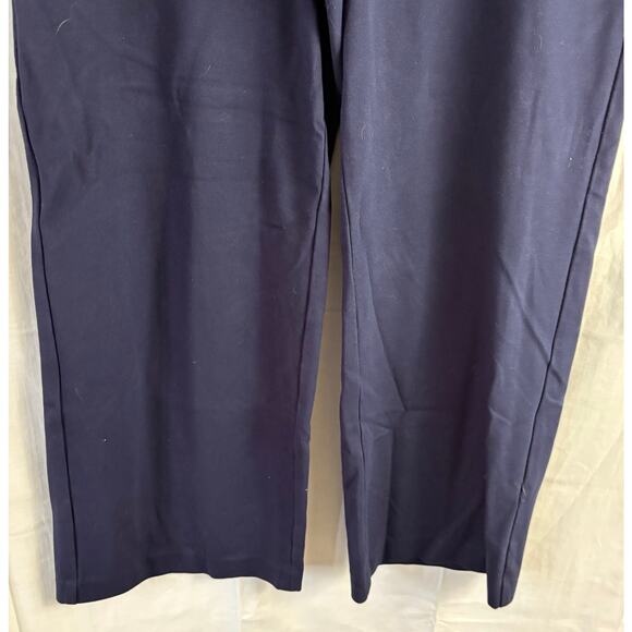Talbots Navy Blue Wide Leg Sailor Style Pants Size 14 Nautical Career - Picture 6 of 7